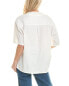 Фото #2 товара Rebecca Taylor Linen-Blend Cabana Shirt Women's White Xs