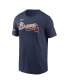 Фото #2 товара Men's Navy Atlanta Braves 2022 Gold Program Wordmark T-shirt