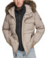 Фото #1 товара Men's Nisko Short Channel Quilted Puffer Jacket with Faux Fur Hood