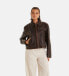 ფოტო #1 პროდუქტის Women's Brown Leather Jacket