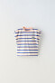 Striped embroidered t-shirt with bows