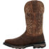 Фото #3 товара Rocky Carbon 6 Pull On RKW0375 Mens Brown Wide Leather Western Boots 11.5