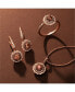 ფოტო #4 პროდუქტის Chocolate Diamond & Nude Diamond Flower Adjustable 20" Pendant Necklace (7/8 ct. t.w.) in 14k Rose Gold
