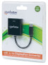 Фото #5 товара Manhattan USB-C to DisplayPort 1.2 Cable - 4K@30Hz - 21cm - Male to Female - Black - Lifetime Warranty - Blister - 3.2 Gen 1 (3.1 Gen 1) - USB Type-C - DisplayPort output - 3840 x 2160 pixels