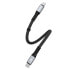 Фото #2 товара Kabel przewód płaski króki USB-C - USB-C L10C PD 100W 23cm czarny