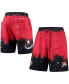 Фото #2 товара Men's Black, Red Philadelphia 76ers Hardwood Classics Terry Tie-Dye Shorts