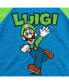 ფოტო #3 პროდუქტის SUPER MARIO Toddler Boys Luigi Pajama Shirt and Shorts Sleep Set