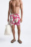 LONG FLORAL PRINT SWIMMING TRUNKS