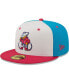 ფოტო #2 პროდუქტის Men's White, Coral Pointy Boots de Amarillo Copa De La Diversion 59FIFTY Fitted Hat