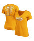 ფოტო #2 პროდუქტის Women's Gold Los Angeles Lakers 2020 Nba Finals Champions Streaking Dunk V-Neck T-Shirt