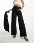 Фото #8 товара Vero Moda wide leg jersey trouser co-ord in black