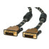 ROLINE GOLD Monitor Cable - DVI M - DVI M - (24+1) dual link 10 m - 10 m - DVI-D - DVI-D - Male - Male - Black - Gold