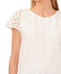 Фото #3 товара Women's Crewneck Flutter Sleeve Lace Top