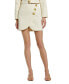 ფოტო #1 პროდუქტის Women's Tweed Wrap Floral Buttons Detail Mini Skirt