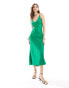 Фото #1 товара ASOS DESIGN high apex slip maxi dress in bright green