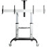 Фото #2 товара StarTech.com Dual TV Cart for 37-60in VESA TVs up to 110lb/50kg each - Height Adjustable TV Mount - Mobile Display Cart w/ Equipment Shelves - Rolling TV Cart on Wheels - Rolling TV Stand - 94 cm (37") - 152.4 cm (60") - 200 x 200 mm - 600 x 400 mm - -10 - 5° - Black