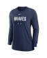 Women's Navy Atlanta Braves Authentic Collection Legend Performance Long Sleeve T-shirt