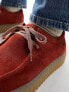 Clarks Torhill Lo shoes in red suede