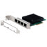 Exsys PCI Ethernet Karte 2.5Gigabit 4-Port inkl.LowProfileBügel Realtek - Network Card - PCI-Express
