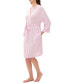 ფოტო #3 პროდუქტის Women's Long-Sleeve Ribbed Belted Robe