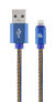 Фото #1 товара Gembird Cablexpert CC-USB2J-AMLM-1M-BL - 1 m - Lightning - USB A - Male - Male - Blue