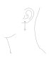 Фото #3 товара Simple Chain Long Linear Open Hearts Dangle Earrings Lightweight For Women Sterling Silver