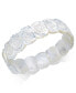 ფოტო #1 პროდუქტის Mother-of-Pearl Rose Carved Stretch Bracelet