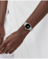 Фото #5 товара Наручные часы Steve Madden men's Blue Silicone Strap Embossed with Steve Madden Logo Watch, 44X50mm