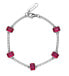 Fancy Passion Ruby Cubic Zirconia Silver Bracelet FPR04