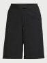 Фото #2 товара Scoop Women's Straight Leg Tailored Bermuda Straight Leg Black Shorts, Size 12