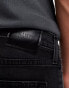 Hollister slim straight fit jeans in washed black