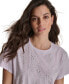 ფოტო #5 პროდუქტის Women's Scattered-Dome-Studs Boxy T-Shirt