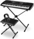 Фото #1 товара Funkey Deluxe Kit 61 Keys Keyboard Set - Beginner Keyboard with 100 Sounds & Rhythms and Automatic Accompaniment - Complete Set Including Tripod, Bench and Headphones - Black