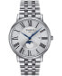 ფოტო #1 პროდუქტის Men's Carson Premium Gent Moonphase Stainless Steel Bracelet Watch 40mm