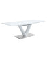 Gallegos Dining Table, White High Gloss Finish