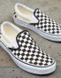 Фото #2 товара Vans Slip-On checkerboard trainers in black