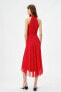 Фото #4 товара Kadın Kırmızı Desenli Elbise