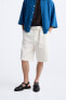 PLEATED BERMUDA SHORTS WITH BELT