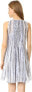 Shoshanna 241397 Womens Sleeveless V-Neck Ayanna A-Line Dress Blue/Multi Size 10