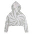 Фото #2 товара NFL New York Giants Girls' Gray Tie-Dye Crop Hooded Sweatshirt - XS