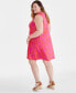 Plus Size Printed Sleeveless Flip Flop Dress, Created for Macy's
