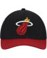 Фото #4 товара Men's Black, Red Miami Heat MVP Team Two-Tone 2.0 Stretch-Snapback Hat