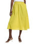 Фото #1 товара Eileen Fisher Petite Ripple Pocket Midi Skirt Women's Yellow Pl