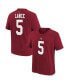 ფოტო #1 პროდუქტის Big Boys Trey Lance Scarlet San Francisco 49ers Team Player Name and Number T-shirt