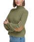 ფოტო #3 პროდუქტის Women's Patched Mock Neck Sweater