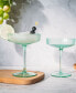 Ribbed Coupe Cocktail Glasses, Set of 2