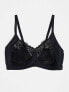 Simply Be 2 pack Eva non wired bras with mesh and lace detail in black and white