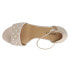 VANELi Mayann Quilted Block Heels Womens Beige Dress Sandals 305218