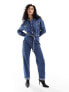 Фото #1 товара & Other Stories lightweight denim jumpsuit with patch pockets in blue wash