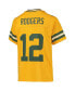 Big Boys Aaron Rodgers Gold Green Bay Packers Inverted Team Game Jersey
